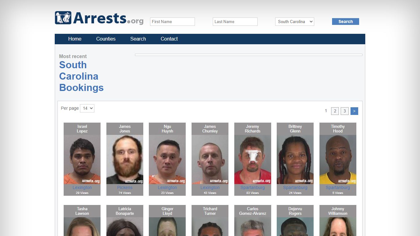 South Carolina Arrests and Inmate Search