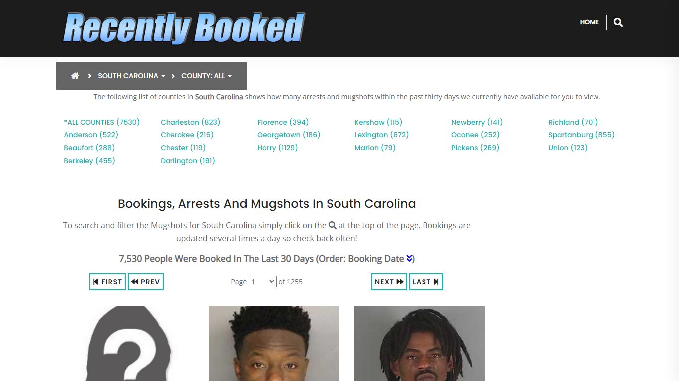 Recent bookings, Arrests, Mugshots in South Carolina - Recently Booked